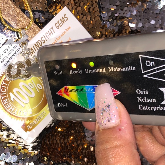 Genuine diamond pendant for men, real diamond Allah charm, Ramadan, eid. Islam, - Picture 4 of 5